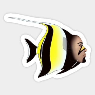 Moorish Idol Gentlefish Sticker